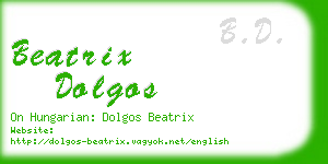 beatrix dolgos business card
